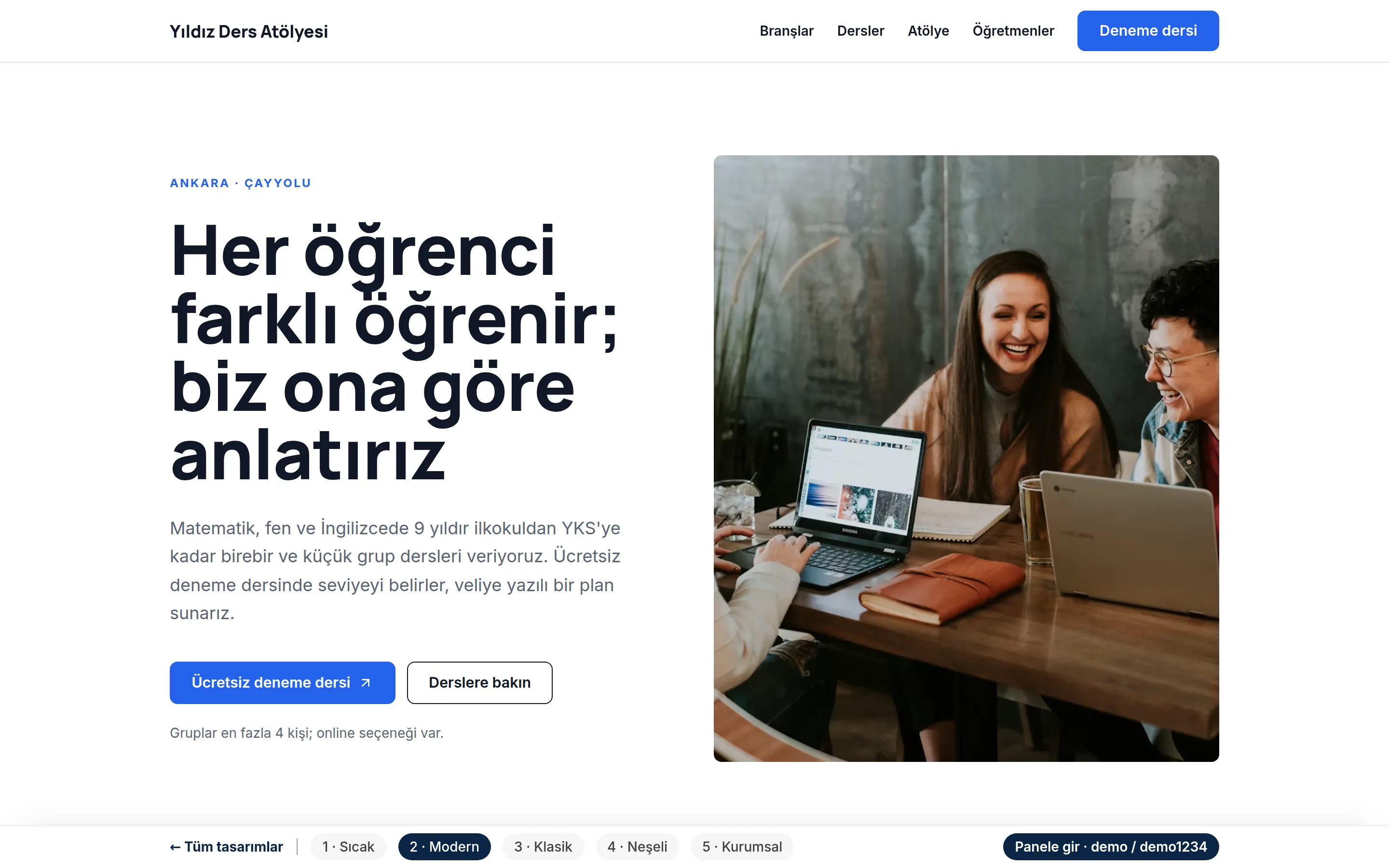Tasarım 2 — Modern