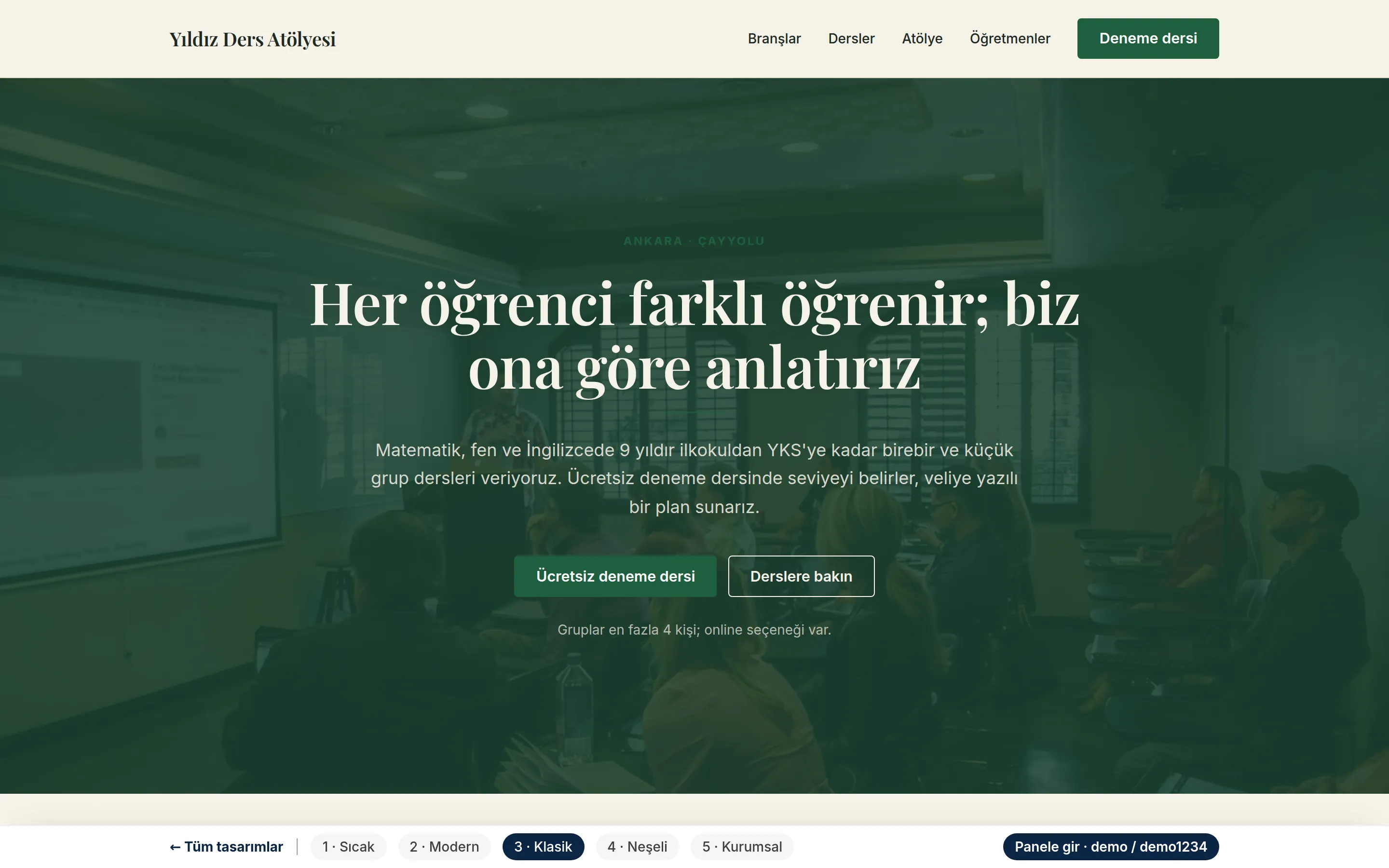 Tasarım 3 — Klasik